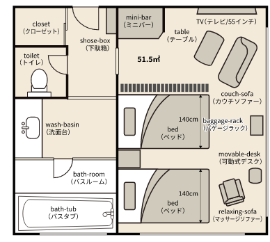 ロッテシティホテル錦糸町 ジュニアスイート＆プレミアム【楽天