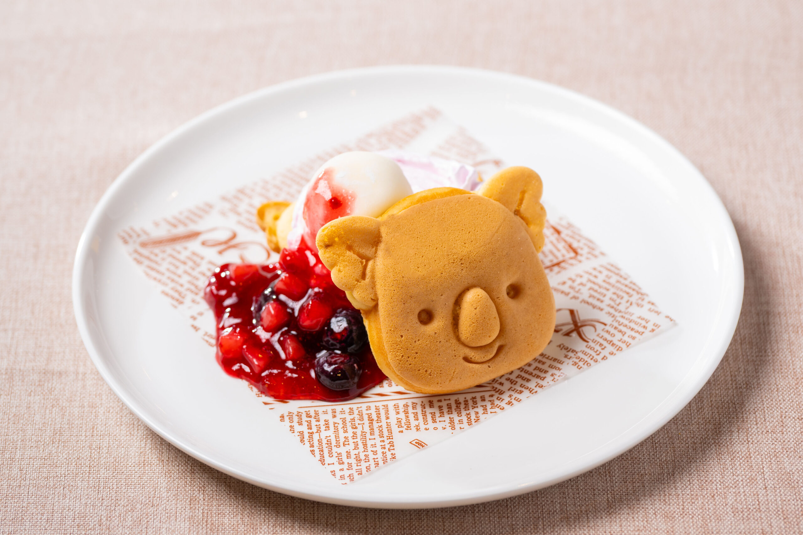 朝食ビュッフェ コアラのマーチパンケーキ アレンジ